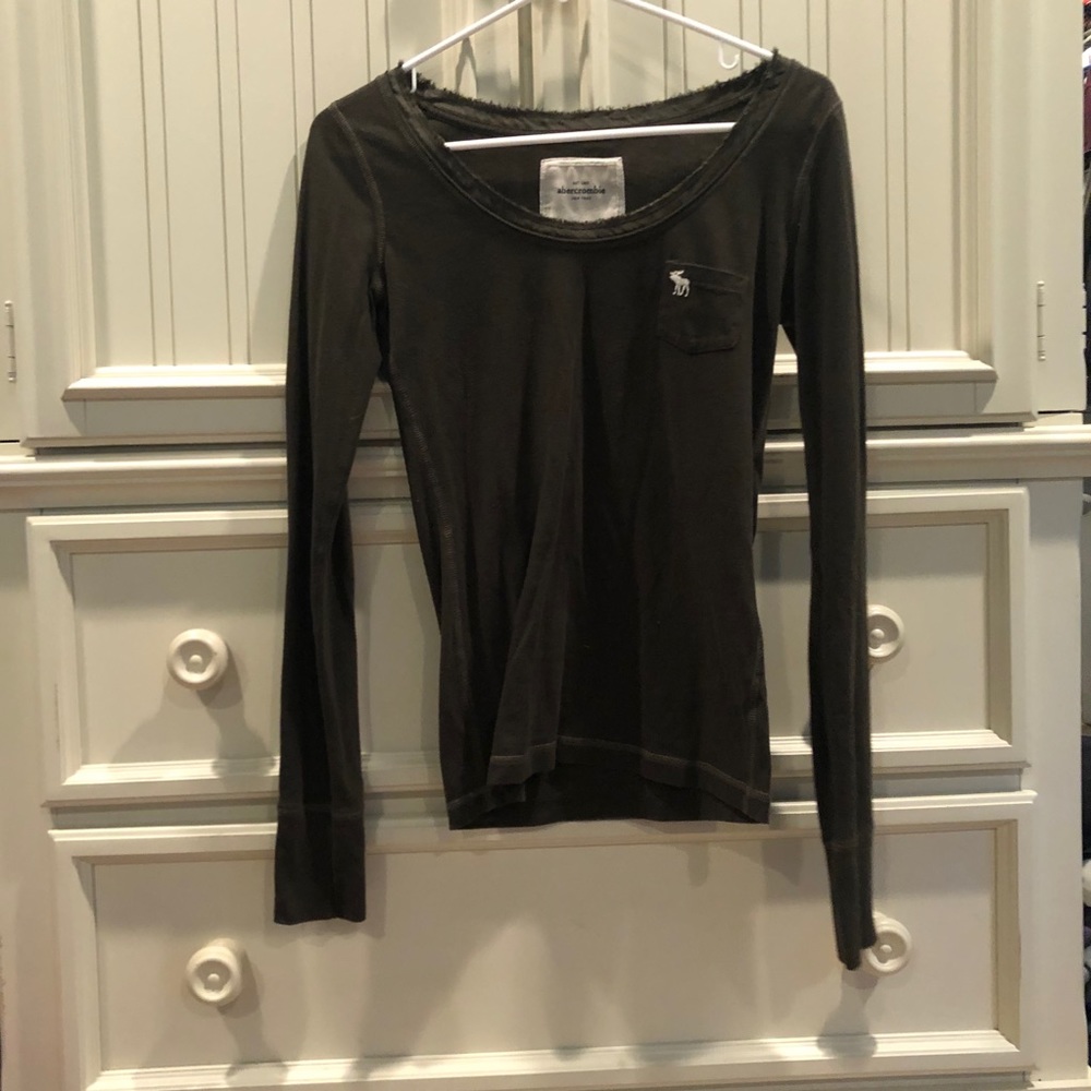 Abercrombie Army Green Long-Sleeve